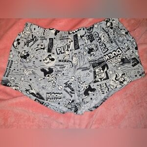 Disney Women's Gray Cartoon Print Shorts